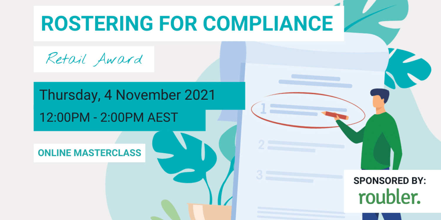 Rostering for compliance webinar graphic