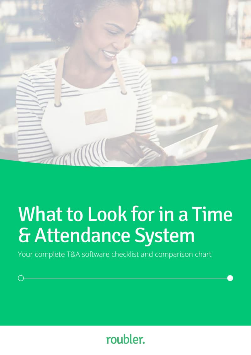 The cover of the 'What to look for in a Time & Attendance System' Guide