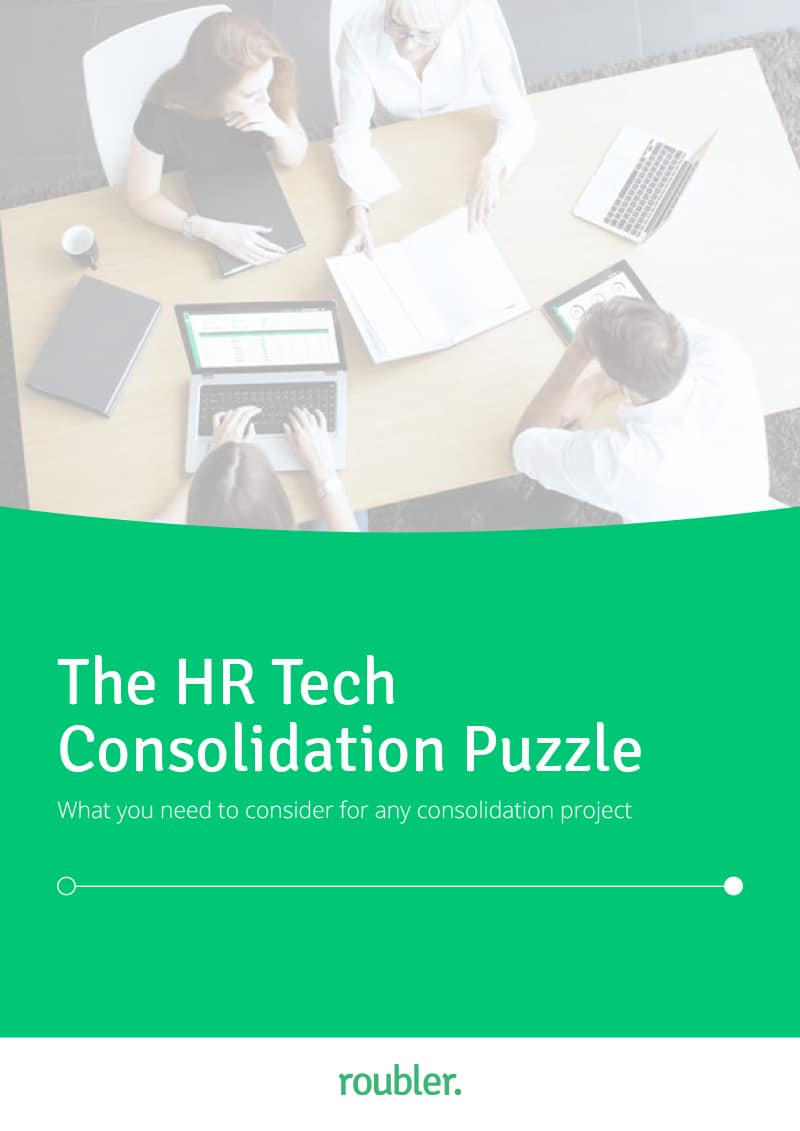 Cover of 'The HR Tech Consolidation Puzzle' Ebook