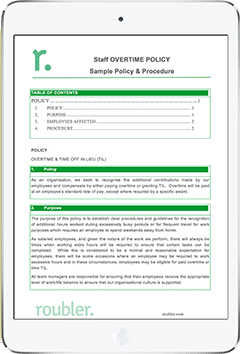 Employee Overtime Policy Template