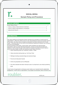 Workplace Social Media Template Policy and Procedure